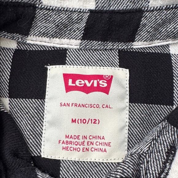Levi's Youth Boy Flannel Shirt Size M (10/12) - Picture 3 of 7